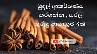 මුදල් ආකර්ෂණය කරගන්න , සරල කුරුදු මායාක්‍රම 4ක් 😃