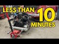 REMOVE a CLASSIC VW BEETLE ENGINE in LESS THAN 10 MINUTES - THE EASY WAY!!