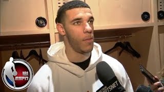 Lonzo Ball on playing with LeBron James and Lakers’ preseason win vs Warriors | NBA Interview