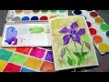 Columbine Flower Tutorial & Grumbacher Deluxe Opaque Watercolor Review