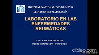 MI1 - Procedimientos diagnósticos 2 - LABORATORIO EN REUMATOLOGÍA - 2024