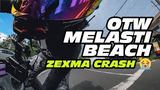 ZX25R ZEXMA // ZEXMA CRASH 😭😭😭  10 MOTOR ZX25R EXPLORE BALI // OTW PANTAI MELASTI