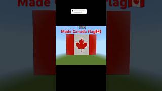 Subscribe and comment your country flag I'll make it| #canada #minecraft #pixelart #shorts #fyp