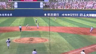 【平塚学園 熊谷拓也】夏季準決勝vs桐蔭学園 齋藤大将 第1打席☆