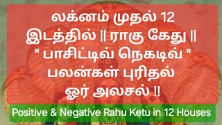 லக்னம் முதல் 12 இடங்களில் ராகு கேது பலன்கள் Positive \u0026 Negative effects of Rahu Ketu 1 to 12 Houses