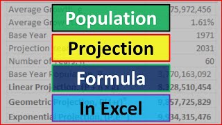 Population Projection Formula in Excel