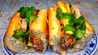 How to Make Delicious Asian Sandwich Recipe || ເຂົ້າຈີ່ປາເຕ້ ข้าวจีปาเต้, GL Cooking