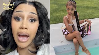 "Very Innocent" Cardi B Responds To Followers Criticizing Daughter Kulture's Swimsuit! 🏊🏽‍♀️