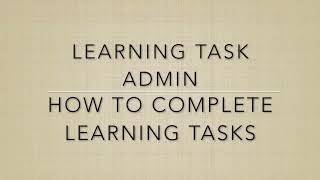 Compass - Learning Task admin