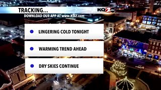Tracking a chilly night, warmer days ahead