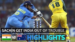Sachin Tendulkar and Rahul Dravid get India out of trouble in a big chase against Australia