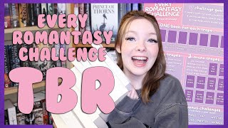 new fantasy romance reading challenge ✨ readathon tbr 💖 every romantasy challenge