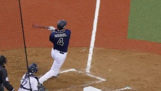 オリックス・バファローズ ブレント・モレル バッティング（ツーベースヒット）スローモーション