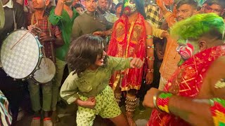 Superb Girl Tennmaar dance With Kumar Potharaju at Secunderabad Bonalu 2023 | Abhilash Pad Band