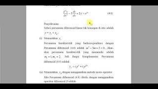 Persamaan Diferensial Biasa 12: Metode Variasi Parameter