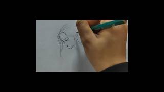 Girl sketch | Uj Short Drawing #sketch #drawing #viral #youtubeshorts #shorts #short