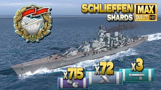 Battleship Schlieffen: "Solo Warrior" on map Shards - World of Warships