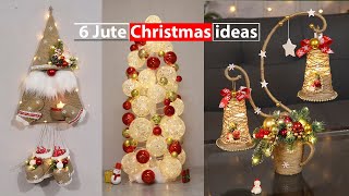 6 Diy Jute craft christmas decorations ideas at home 2023-2024 🎄☃️🎄