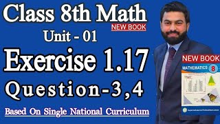 Class 8th Math New book Unit 1 Exercise 1.17 Question 3,4- Direct Proportion - E.X 1.17 Q3,Q4 8th