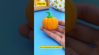 How to make pumpkins with modeling clay#shorts #short #art #clay #clayart #diy
