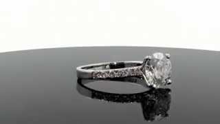 1.74 ct. D/SI2 Round Diamond Engagement Ring 14k White Gold - IGL Certified - Mikado Diamonds