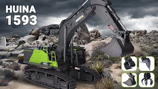 RC Excavator Huina 1593 - RC Excavator Full Proporsional