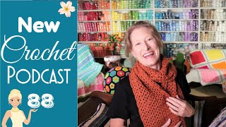 New Crochet Podcast 88 🌴  Best Crochet Podcast ✨ Knitting Vlog 👉 V-Stitch Scarf