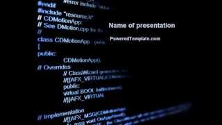 C + + Program Code PowerPoint Template by PoweredTemplate.com