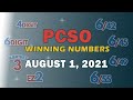 P50M Jackpot Ultra Lotto 6/58, EZ2, Suertres, and Superlotto 6/49 | August 1, 2021