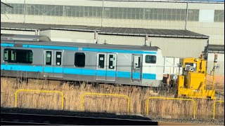 東日本旅客鉄道首都圏本部管轄さいたま車両センター・さいたま運転区の西側の様子（2024.12.23.14:10）E233系1000番台ｻｲ136編成が車輪転削を実施中でした。