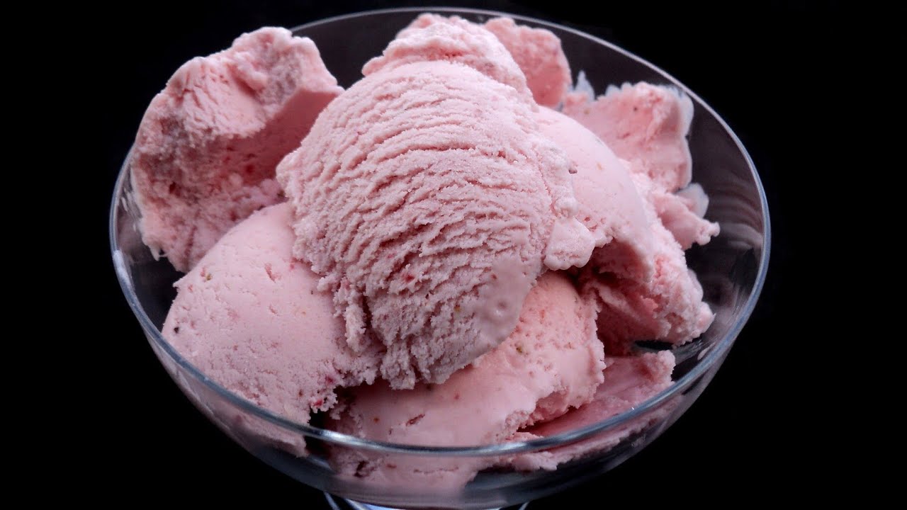 Homemade Strawberry Ice Cream Youtube