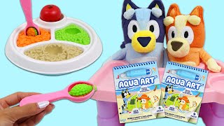 Disney Junior Bluey & Bingo Healthy Meal Time, Bubble Bath Spa Day, and Aqua Art Coloring Book!