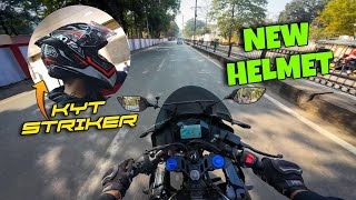 New Helmet Liya ⚡️ KYT Striker Series 😎 r15 motovlog ❤️