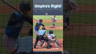 Umpire’s Right! Ump calls STRIKE 3 punches out hitter, hitter appeals. Ump checks ABS. It’s STRIKE 3