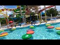 Anthony walking across the lily pads in CocoCay Royal Caribbean private island!!