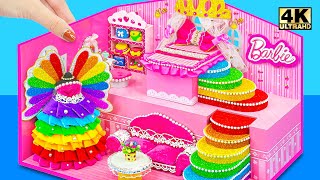 Build Dream Pink Barbie Castle with Luxury Bedroom, Dress from Cardboard ❤️ DIY Miniature House