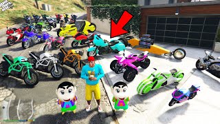 GTA 5 : Shinchan \u0026 Pinchan Stealing Rare Bikes in GTA 5 ! (GTA 5 mods)