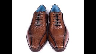 Paul Parkman Brown Genuine Iguana Bicycle Toe Oxfords