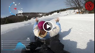 Glissades sur tube Sommet Saint Sauveur