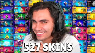 EU GASTEI 250.559 GEMAS PARA DESBLOQUEAR 527 SKINS NO BRAWL STARS