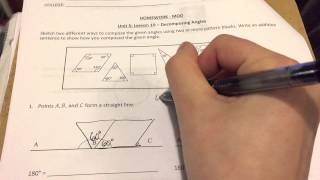 Unit 5 Geometry: Lesson 10 Decomposing Angles