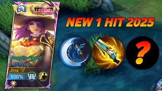 LESLEY NEW 1 HIT 2025!! BUILDS \u0026 EMBLEMS TO RANK UP FAST \u0026 EASILY!!😎 (try build 2025!!) - MLBB