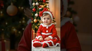 Cute baby doll for Christmas Eve | Merry Christmas ai generated #shorts #trending #cute #baby