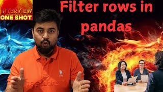How to Filter rows in pandas #learnpython #learn #master #coding