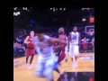 Justise Winslow Jumps over Stanford's Chasson Randle for Block