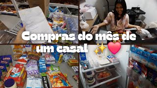 COMPRAS DO MÊS DE UM CASAL 🛒✨❤️