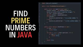 How to Find Prime Numbers in Java (Easy Explanation + Code)