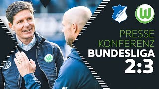 „Mit allem nach Hause verteidigt“ | Pressekonferenz | TSG Hoffenheim - VfL Wolfsburg 2:3
