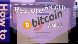 how to restore bitcoin wallet from an old file or drive