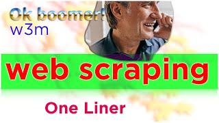 How To Web Scrape Text | One Line of Code | w3m & bash | Python Challenge | not for #soydevs